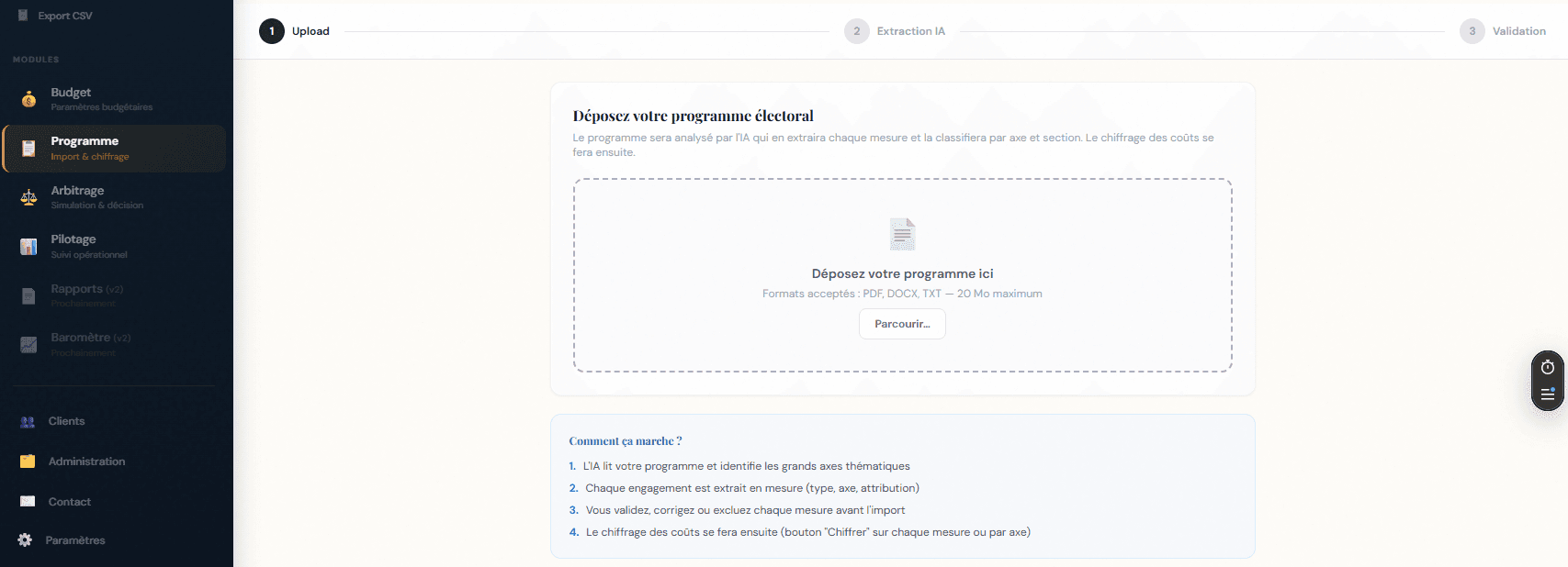 Capture d'écran : Extraction automatique de programmes